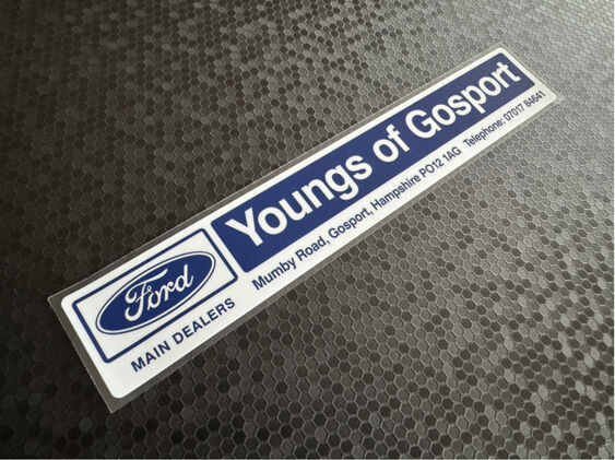 Youngs of Gosport - Hampshire - Ford - Dealer Sticker