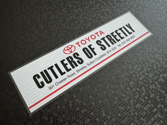 Cutlers of Streetly - Sutton Coldfield - Toyota - Dealer Sticker