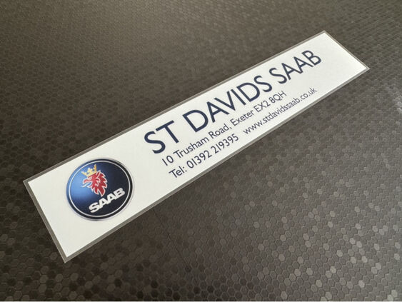 St Davids Saab - Exeter - Dealer Sticker