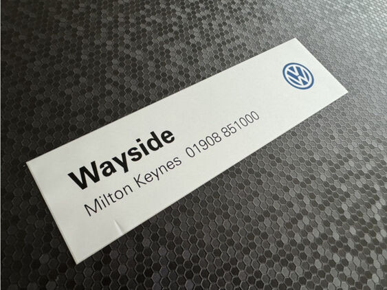 Wayside - Milton Keynes - VW - Dealer Sticker
