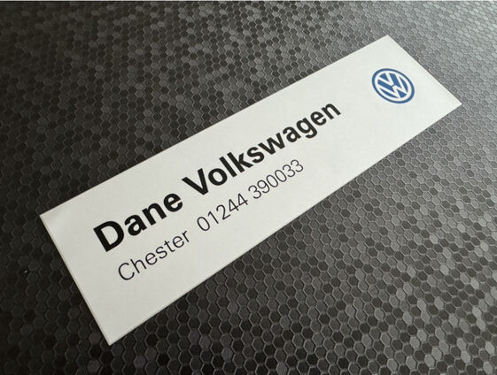 Dane Volkswagen VW - Chester - Dealer Sticker