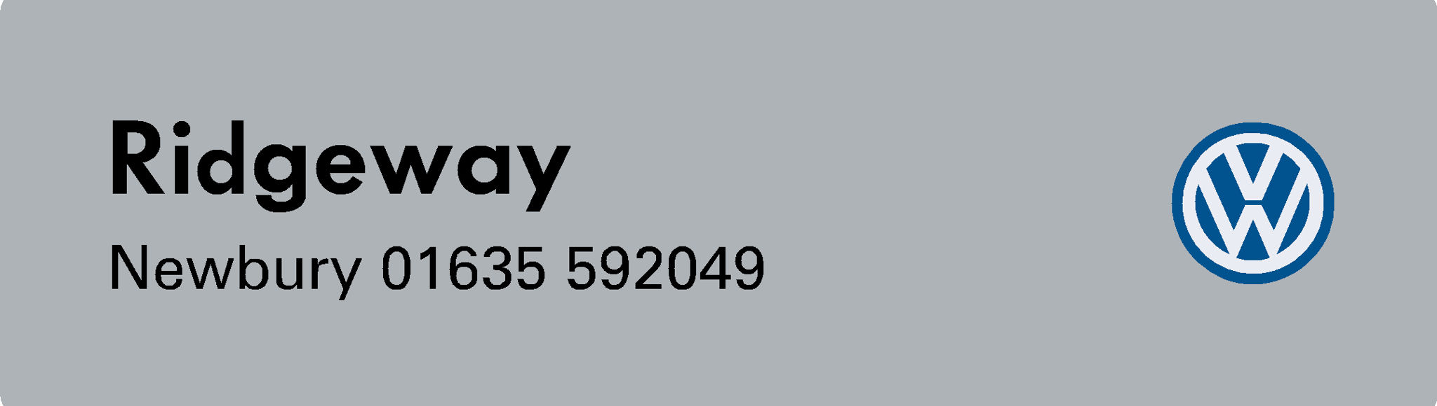 Ridgeway Newbury VW Dealer Sticker / DMB Graphics Ltd