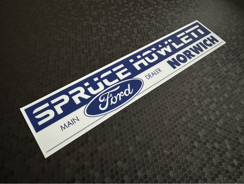 Spruce Howlett Norwich Norfolk Ford Dealer Sticker V1