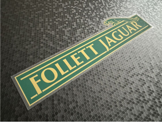 Follett - Jaguar - Dealer Sticker