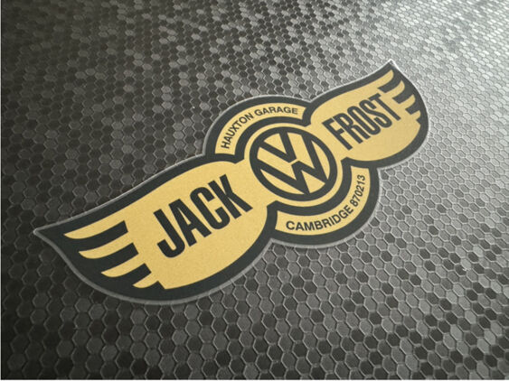 Jack Frost - Hauxton Garage - Cambridge - VW - Dealer Sticker
