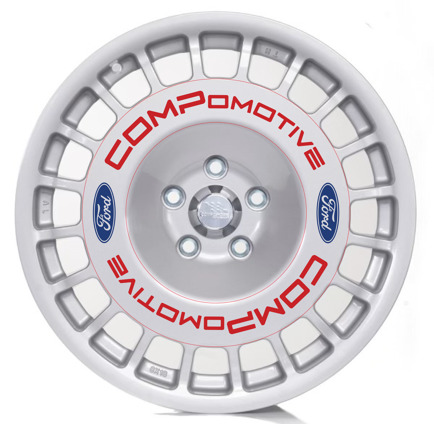 Compomotive Wheel Decals with Ford Logos - 2018 Edition - Blue/Red