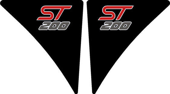 Fiesta Mk7.5 'ST 200' Wing GEL Badges - PAIR
