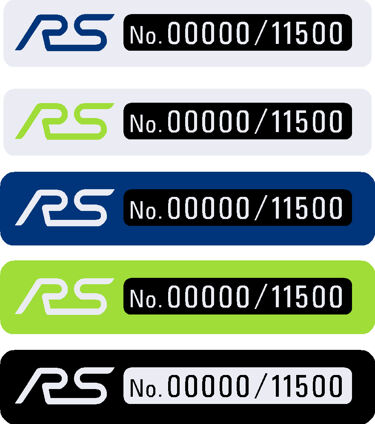 Focus Mk2 RS Build Number Gel Badge