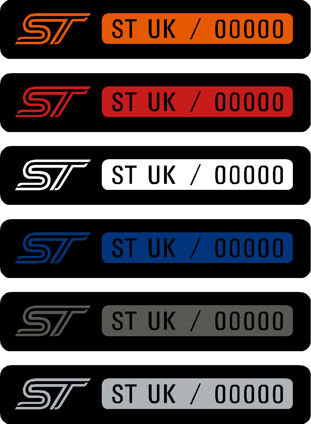 Focus ST Build Number Gel Badge