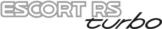 Escort Mk4 RS Turbo Tailgate decal - 90 Spec