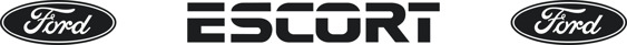 Ford Escort Mk3 Decal with Ford Logos