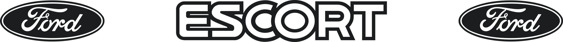 Ford Escort Mk4 Decal with Ford Logos