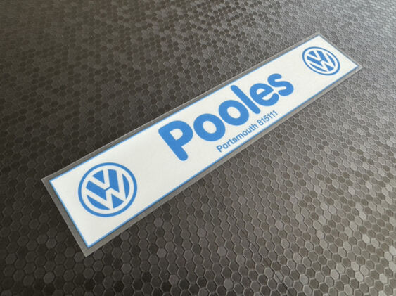 Pooles - Portsmouth - VW - Dealer Sticker