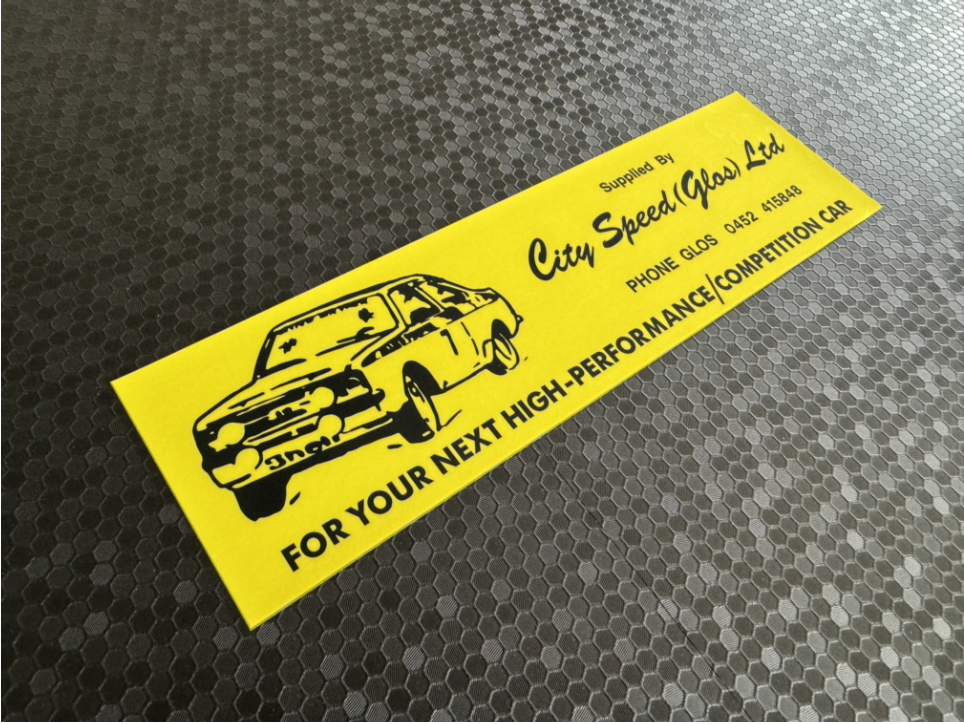 Cityspeed Gloucester Dealer Sticker / DMB Graphics Ltd