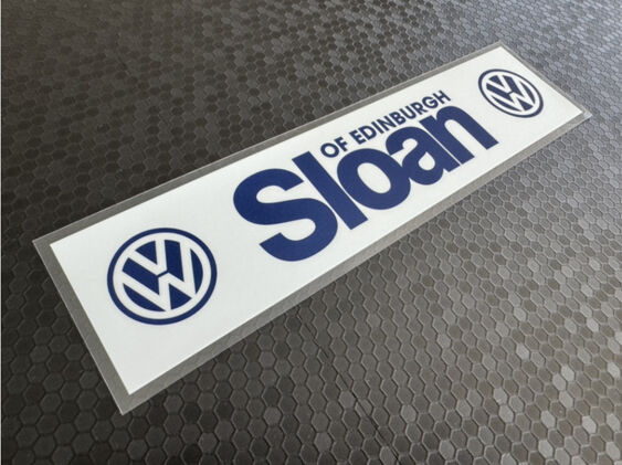 Sloan of Edinburgh - VW - Dealer Sticker