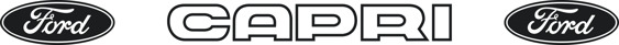 Ford Capri Decal with Ford Logos