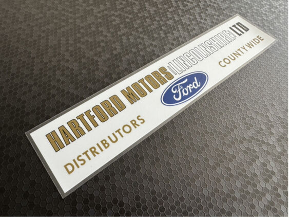 Hartford Motors - Lincolnshire - Ford - Dealer Sticker