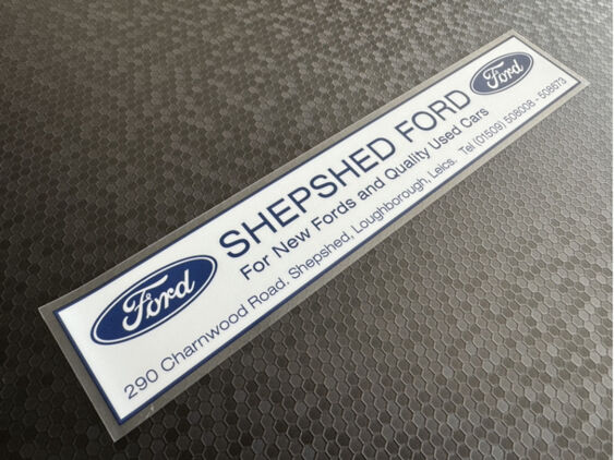 Shepshed Ford - Loughborough - Dealer Sticker