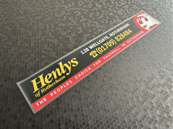 Henlys of Rotherham - Vauxhall - Dealer Sticker