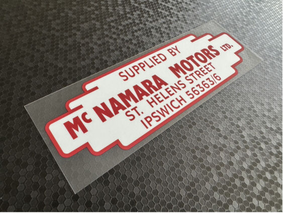 McNamara Motors - Ipswich - Dealer Sticker - V2