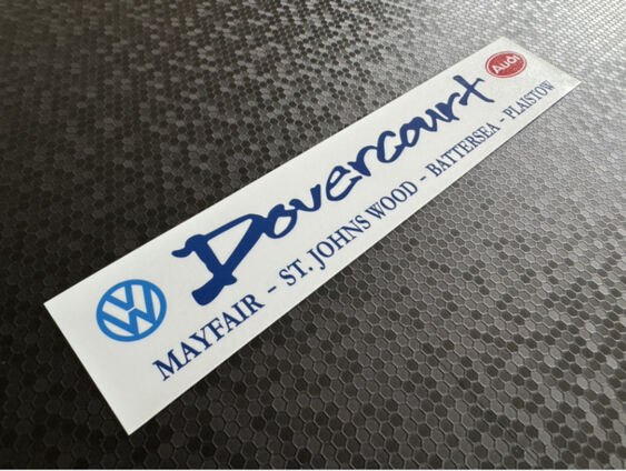 Dovercourt - Mayfair St Johns Wood Battersea Plaistow - VW Audi - Dealer Sticker - V2