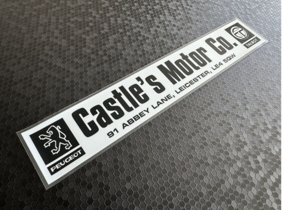 Castles Motor Co - Leicester - Peugeot Talbot - Dealer Sticker