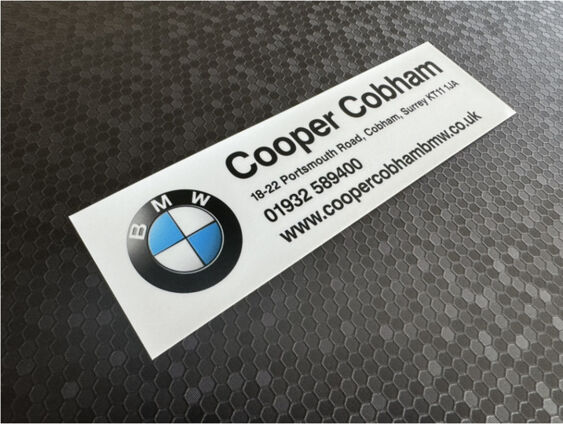 Cooper Cobham - BMW - Dealer Sticker