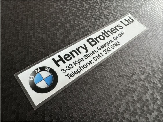 Henry Brothers - BMW - Glasgow - Dealer Sticker