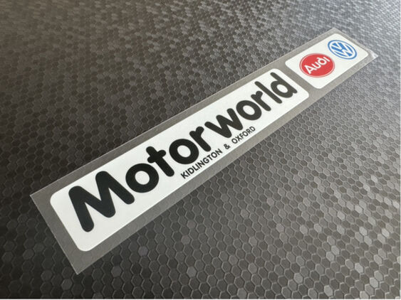 Motorworld of Kidlington - VW Audi - Dealer Sticker - V2