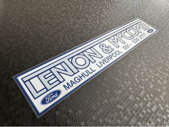 Lenton & McComb - Liverpool - Ford - Dealer Sticker