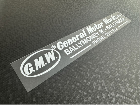 General Motor Works - Ballymena Ireland - Dealer Sticker