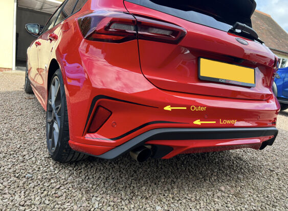 Focus Mk4.5 Body Accent Stripes - REAR