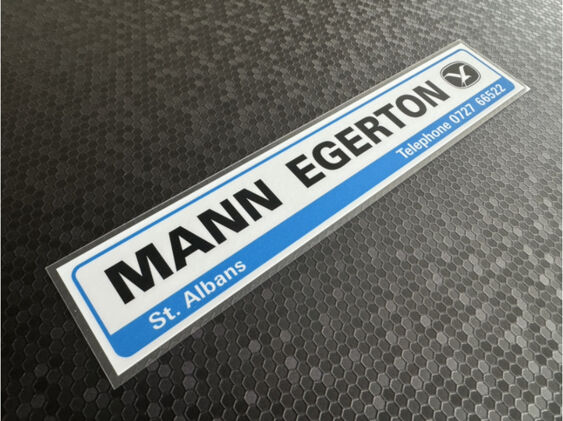 Mann Egerton - St. Albans - Dealer Sticker