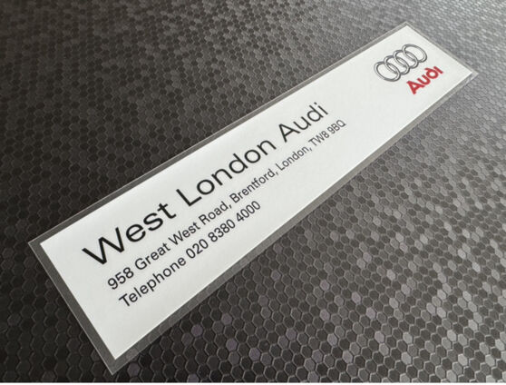 West London Audi - Dealer Sticker