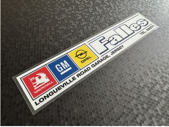 Falles of Jersey - Vauxhall Opel - Dealer Sticker