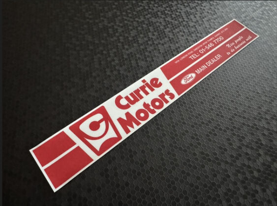 Currie Motors - Kingston upon Thames - Ford - Dealer Sticker