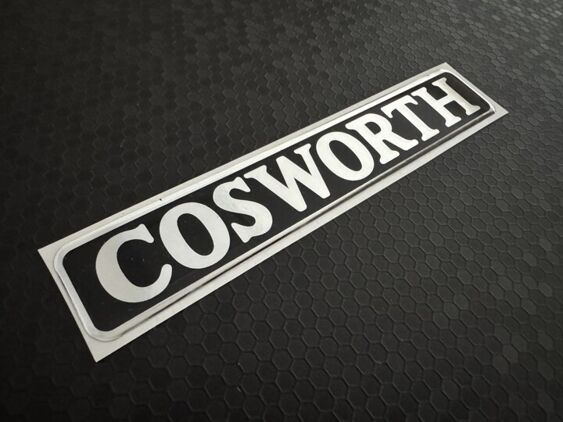 Cosworth Gel Badge - Black/Chrome