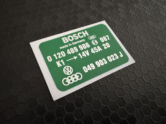 BOSCH Coil Decal - Green - 0120489986