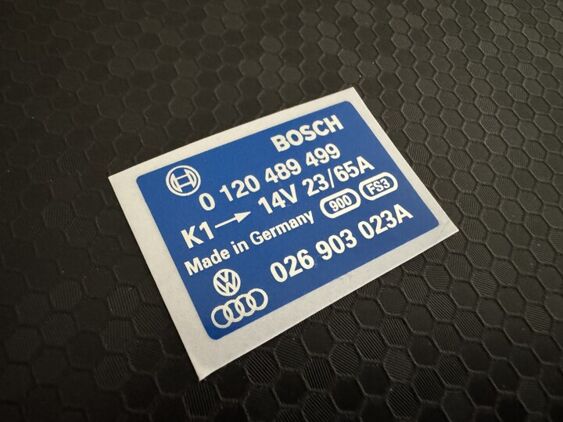 Bosch Alternator Decal - Blue - 0120489499