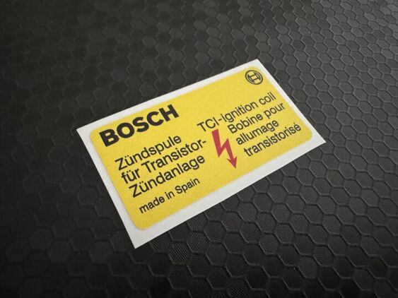 Bosch Coil Decal - Yellow - Made in Spain
