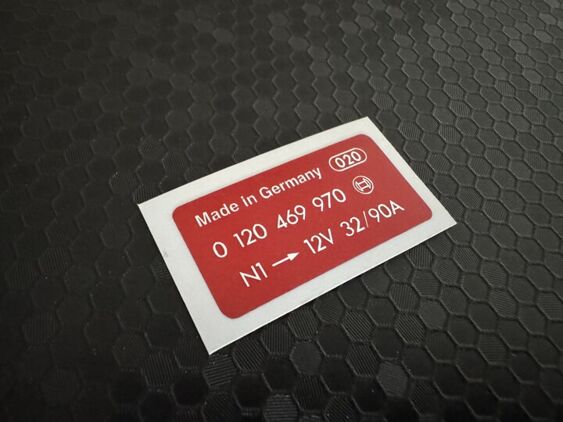 Bosch Alternator Decal - Red - 0120469970