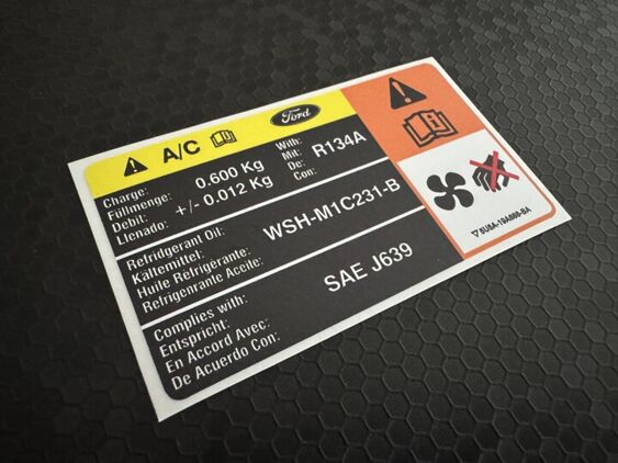 Air Conditioning Decal - Multi Colour - 0.600kg