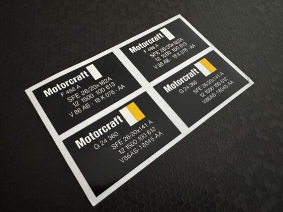 Escort Mk4 RS Turbo S2 Shock Absorber Decals