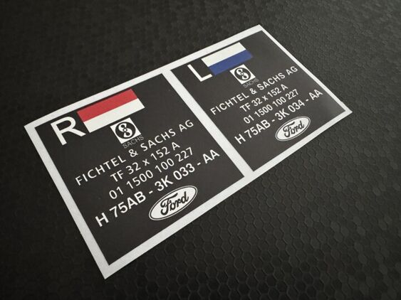 Escort Mk2 - Fichtel and Sachs Shock Absorber Decals
