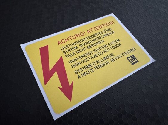 GM Vauxhall Coil Decal