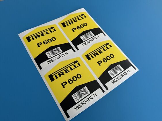 Pirelli P600 Tyre Decal - 185/60R13