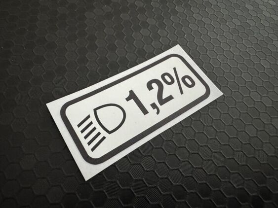 Headlamp 1,2% Decal
