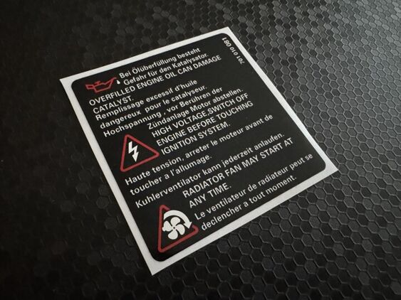 Volkswagen /Audi Fan Decal - Black/White/Red - 701 010 081