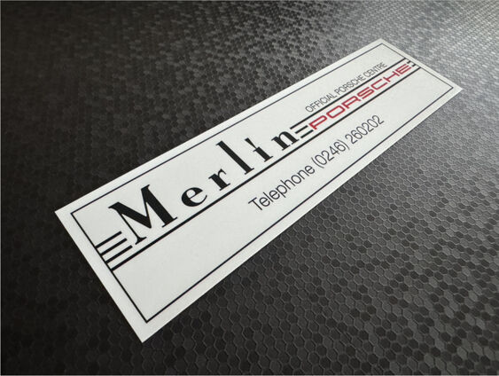 Merlin - Chatsworth - Porsche - Dealer Sticker