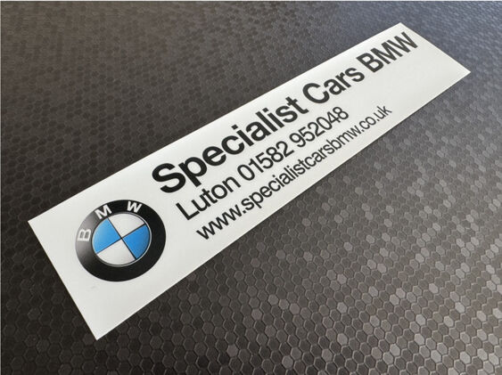 Specialist Cars - Luton - BMW - Dealer Sticker